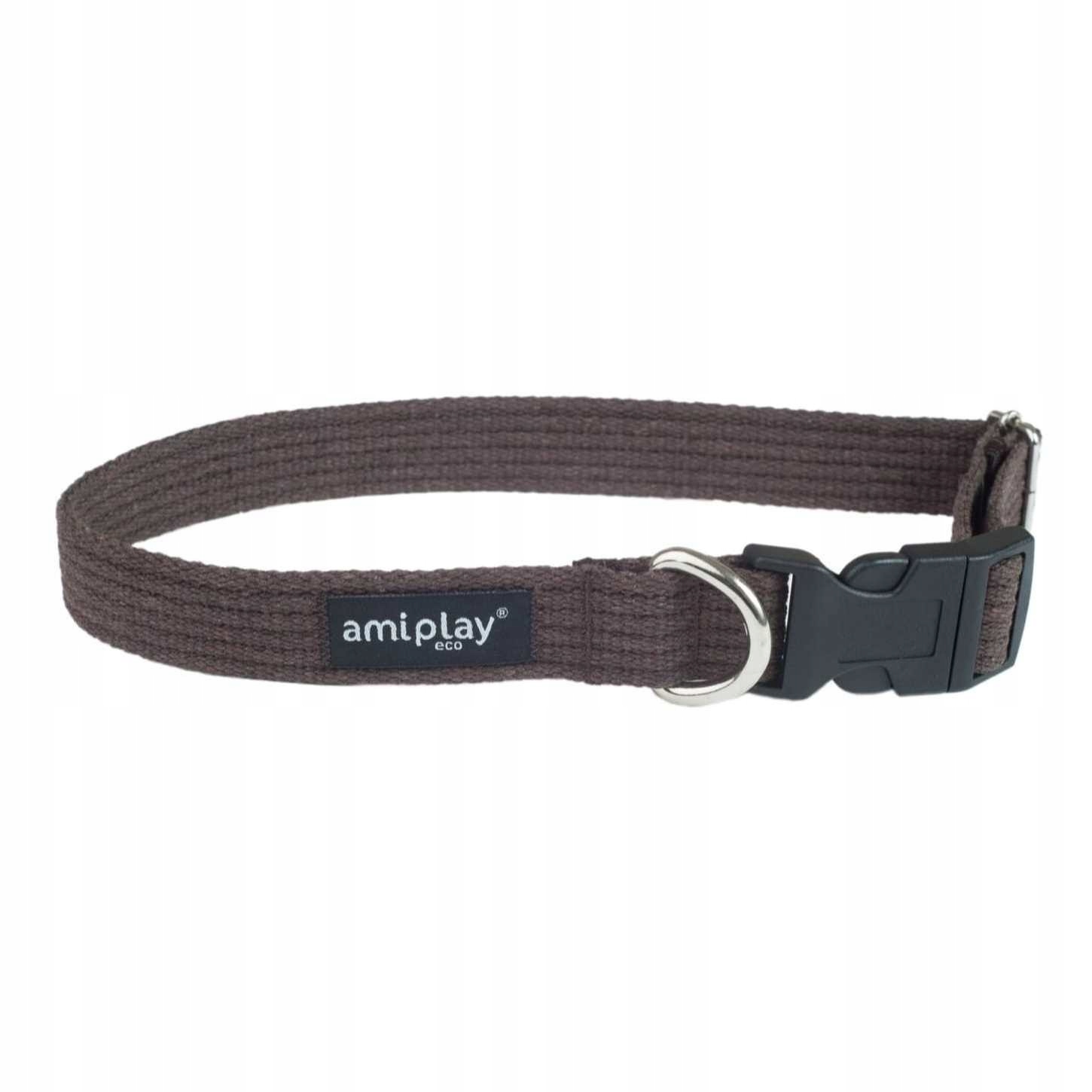 

AmiPlay Obroża Cotton S 28-40/1,5cm Brązowa