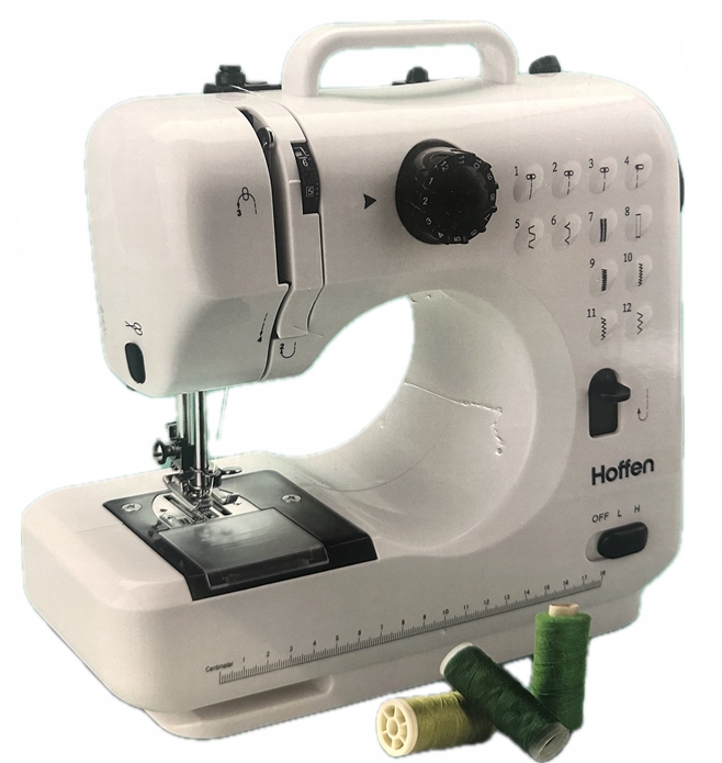 Hoffen Maszyna do szycia 12 ściegów do wyboru 2 prędkości