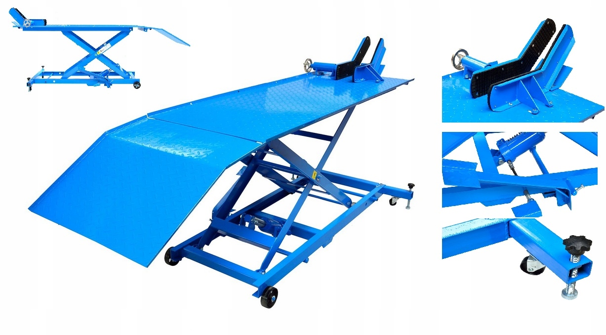 Podnośnik motocyklowy Geko hydrauliczny 450 kg 210-825 mm