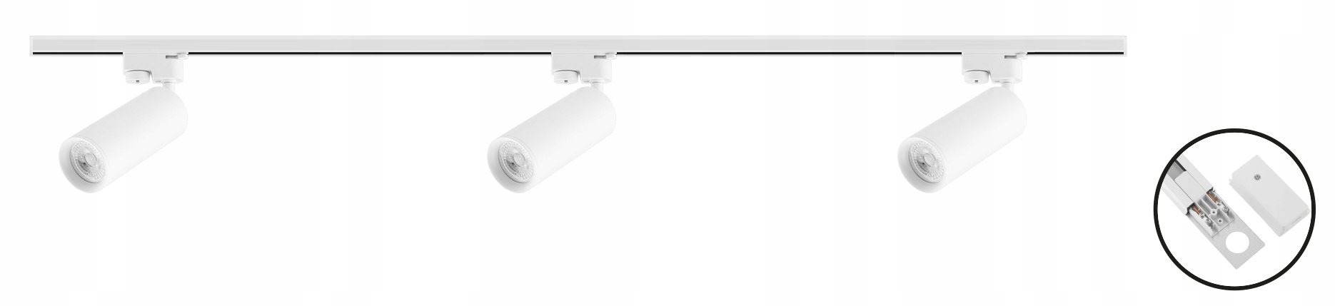 SZYNOPRZEWÓD SZYNA BIAŁA 1,5M + 3X REFLEKTOR GU10 Kod producenta LVTSZY0165 REFLEKTOR SUFITOWY