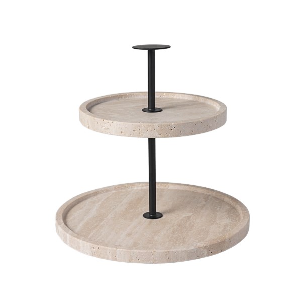Dvojitá patera Manufacture Travertine Villeroy & Boch z travertínu