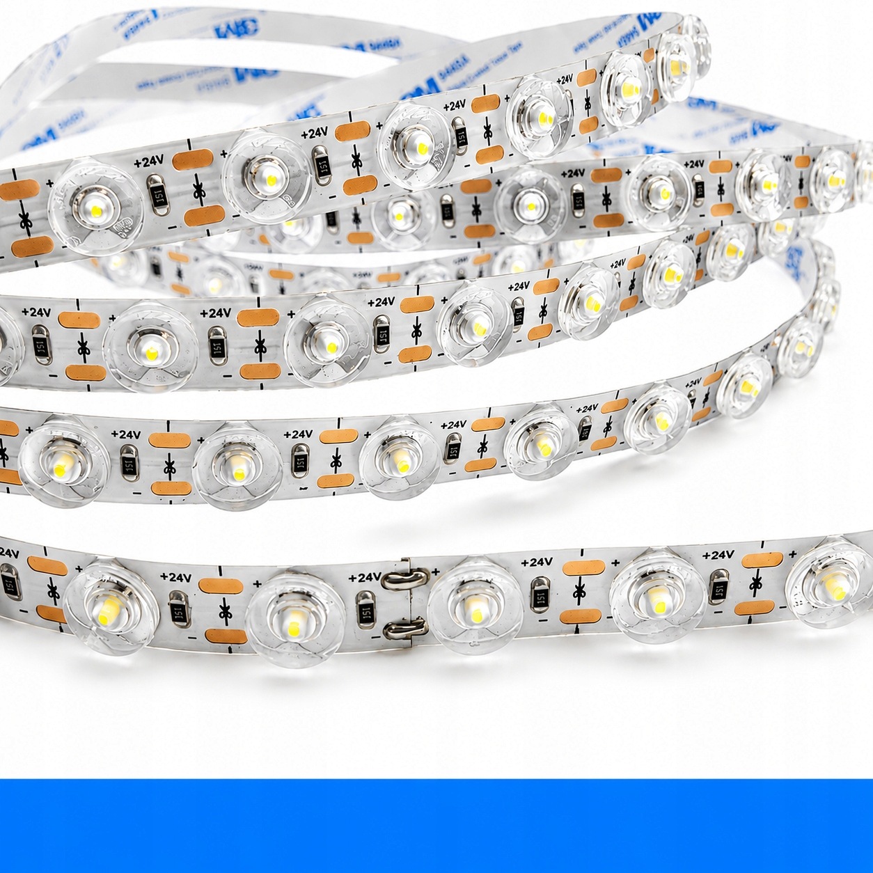Led páska optická čočka pro kazety 48 LED/m IP20 24V Modrá 10 m