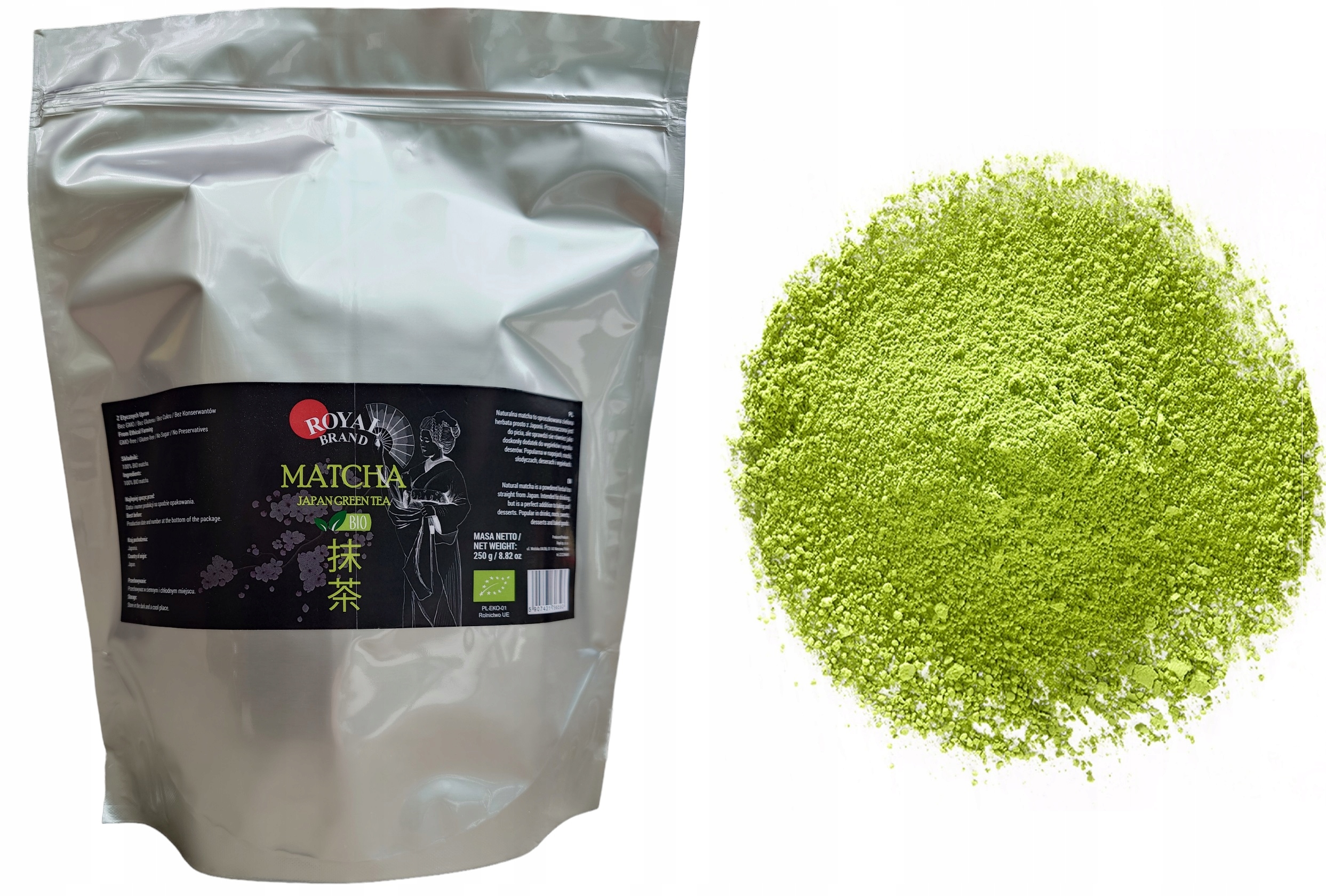 Levně Čaj Matcha japonský Bio 250 g Dobrý každodenní kulinářský Premium HoReCa