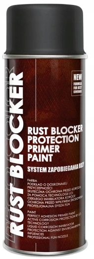 Farba Spray Na Rdzę 4w1 Rust Blocker Czarny 400ML