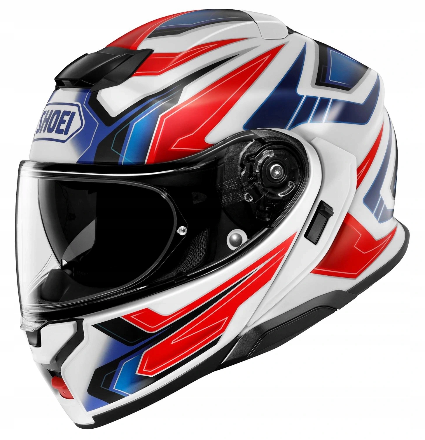 Shoei Neotec 3 Anthem TC-10 Motocyklová Vyklápacia Prilba Modro-bielo-červená