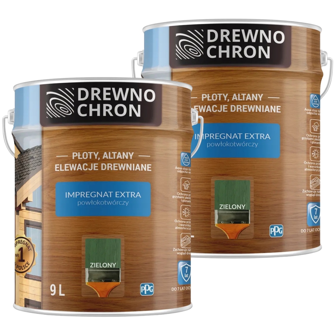 Drewnochron Impregnace Extra 18 L Zelená Sada 2X9 L Ochranná Impregnace