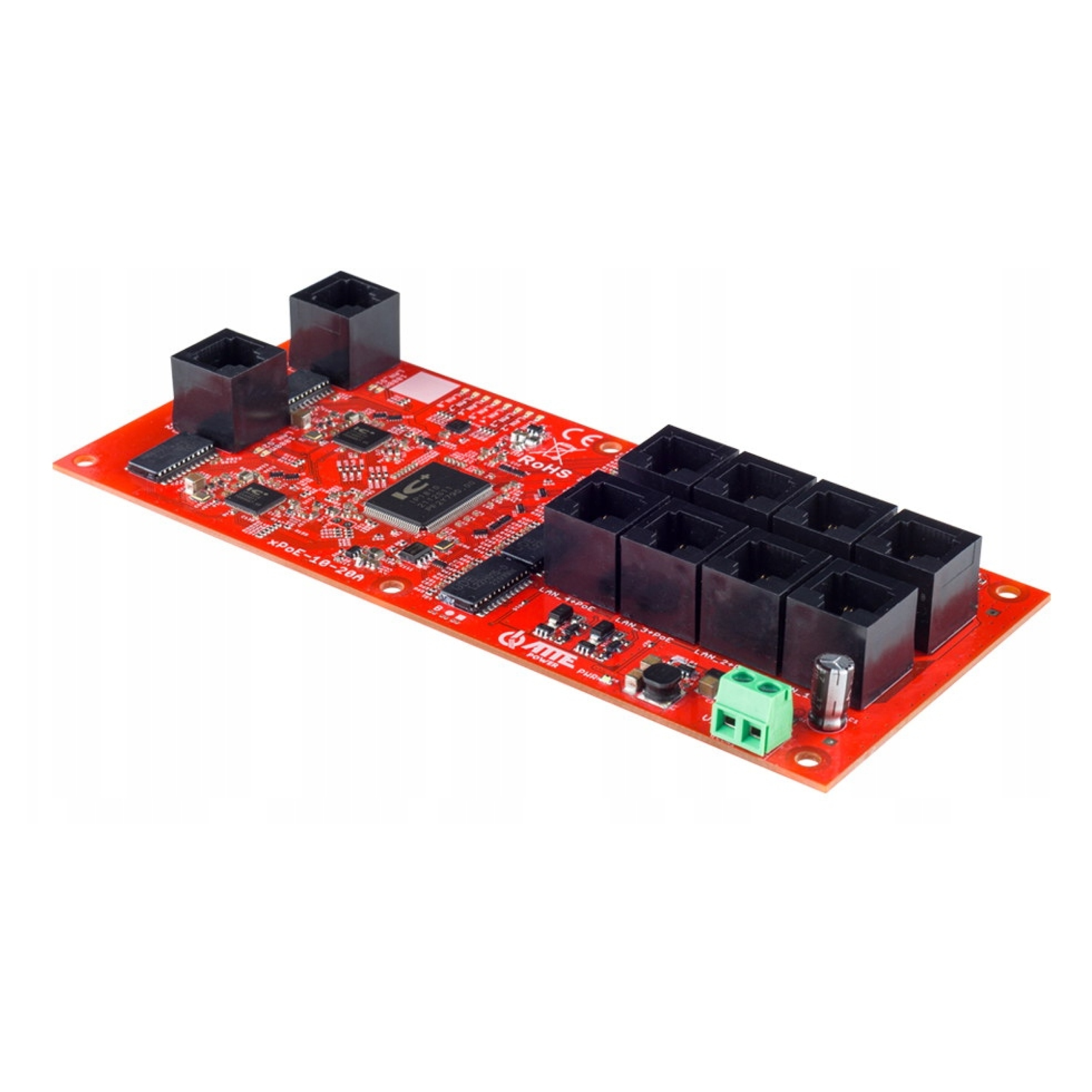 Nespravovatelný switch Atte 8x PoE, Passive 2x Uplink; xPoE-10-20A-OF