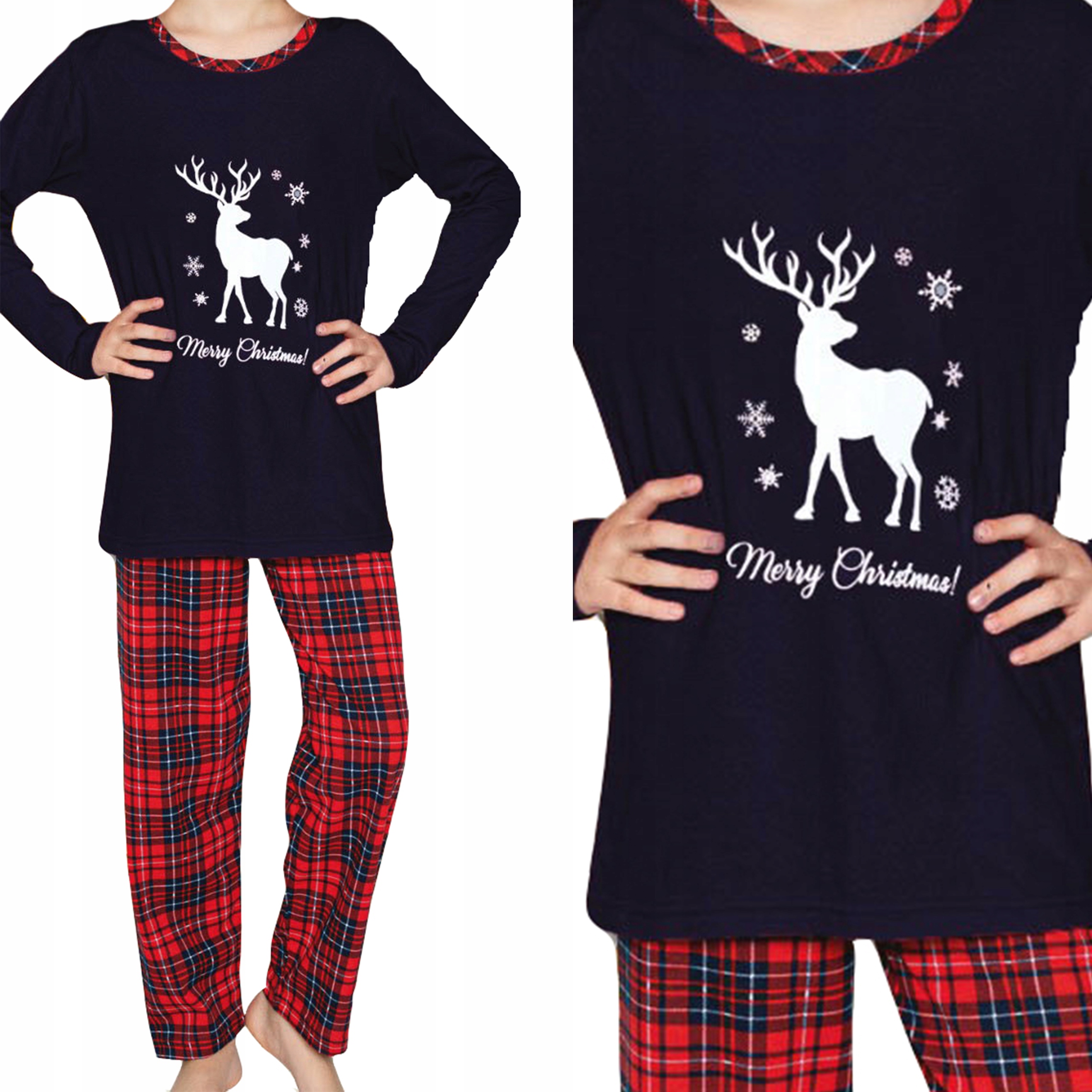 

Piżama Chłopięca Świąteczna dziecięca Długa Krata