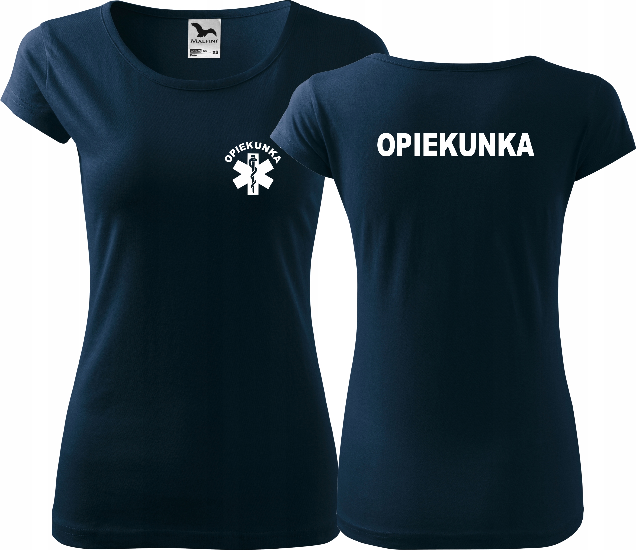 

Damska koszulka medyczna Pure Opiekunka Jakość