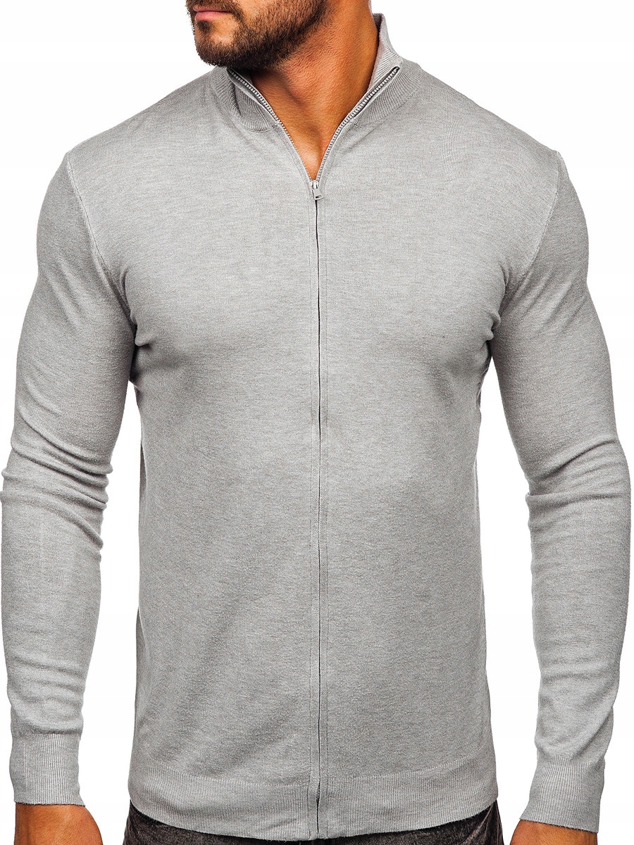 

Sweter Męski Rozpinany Szary MM6004 DENLEY_2XL