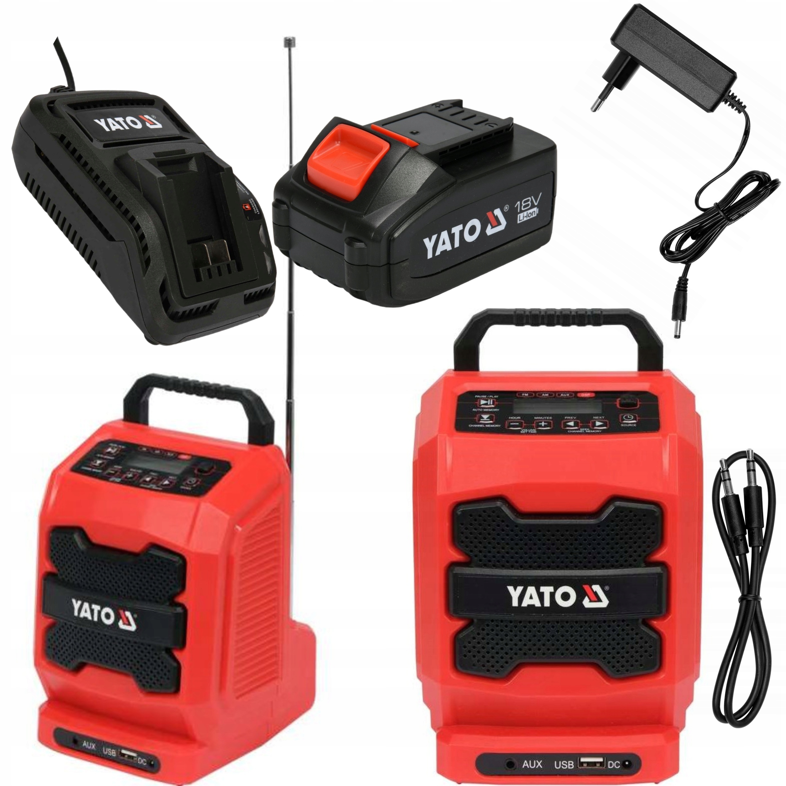 YATO RADIO BUDOWLANE AKUMULATOROWO SIECIOWE +4Ah