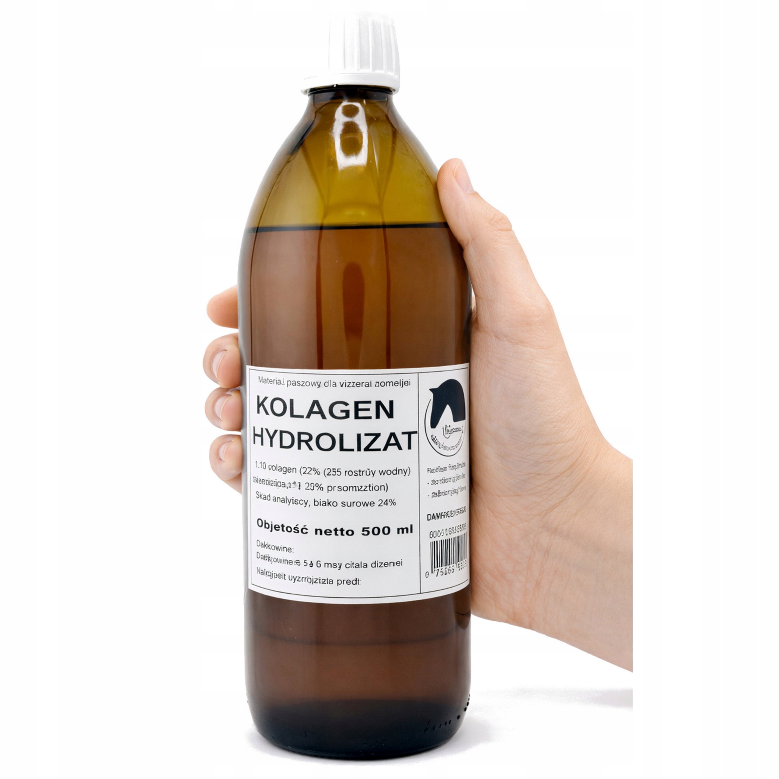 Podkowa Kolagen Hydrolyzát Tekutina 500 ml Skleněná Lahvička