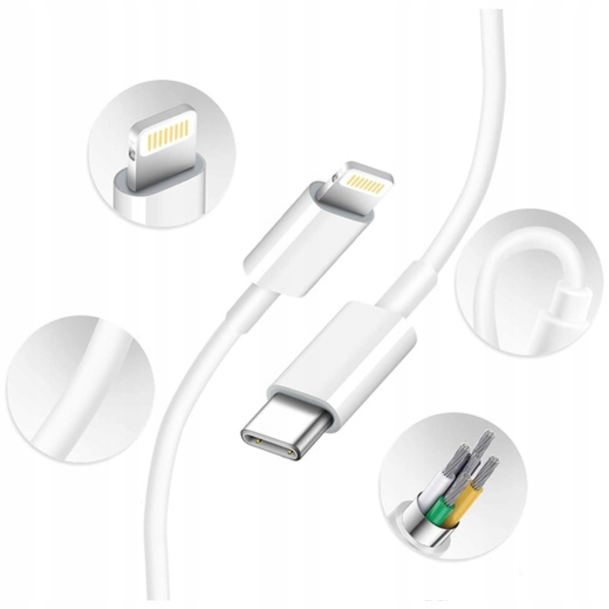 ŁADOWARKA SIECIOWA USB-C DO IPHONE 11 12 13 14 15 PRO MAX + KABEL LIGHTNING Kod producenta ładowarka do iPhone'a