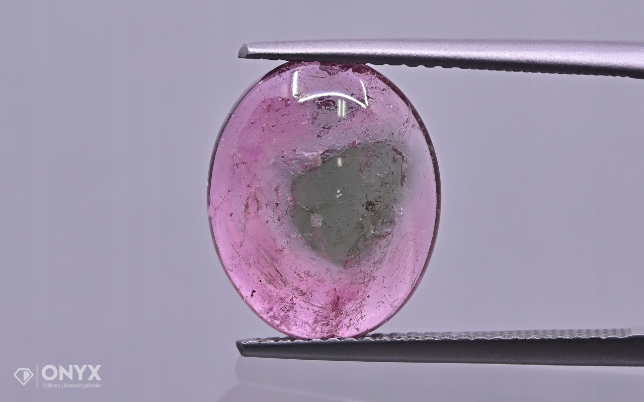 Turmalín Melounový kabošon ovál 14x11,5 mm
