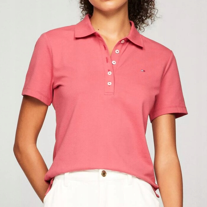 Polokošile Tommy Hilfiger bavlněná klasická růžová M (nová)