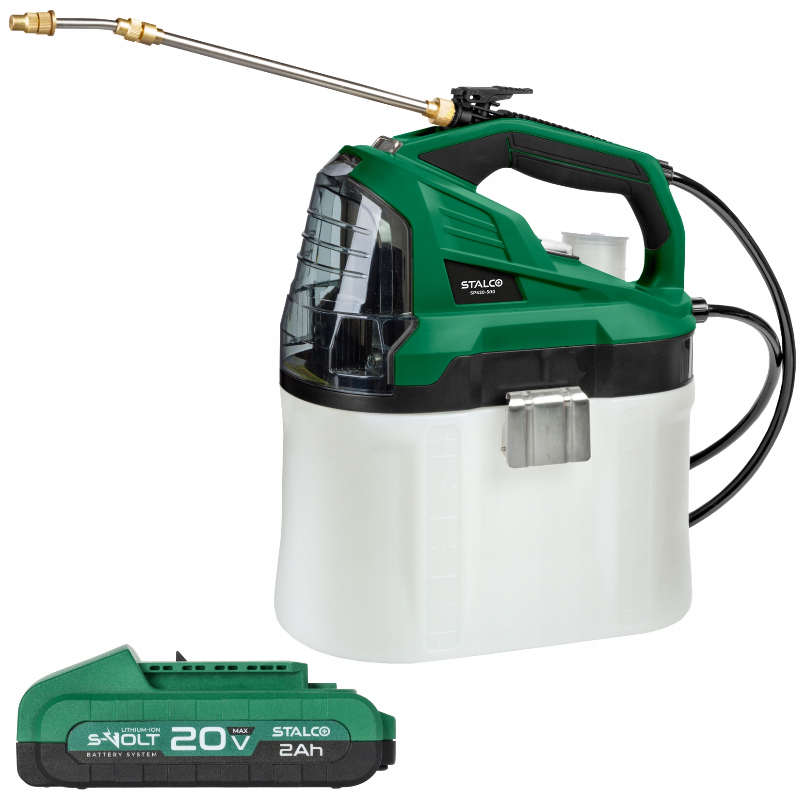 Akumulátorový Záhradný Tlakový Postrekovač 7,5 L Stalco Akumulátor
