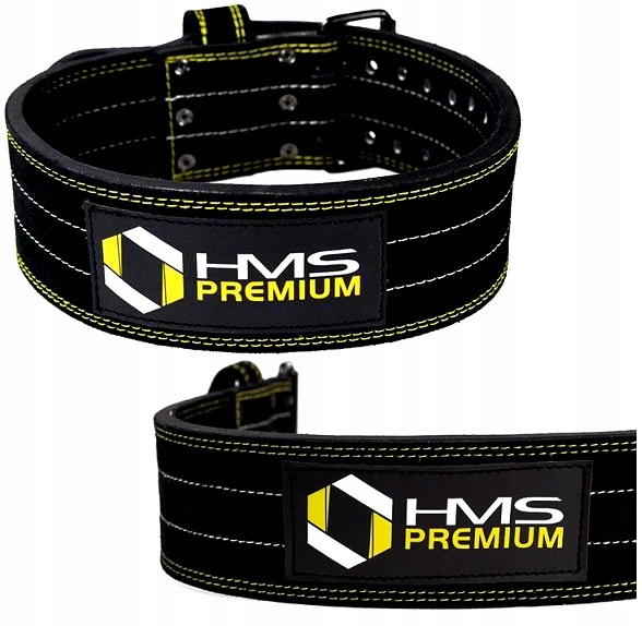 Široký tréninkový pás do posilovny kožený Hms PA3558 Velikost XXL Pevný