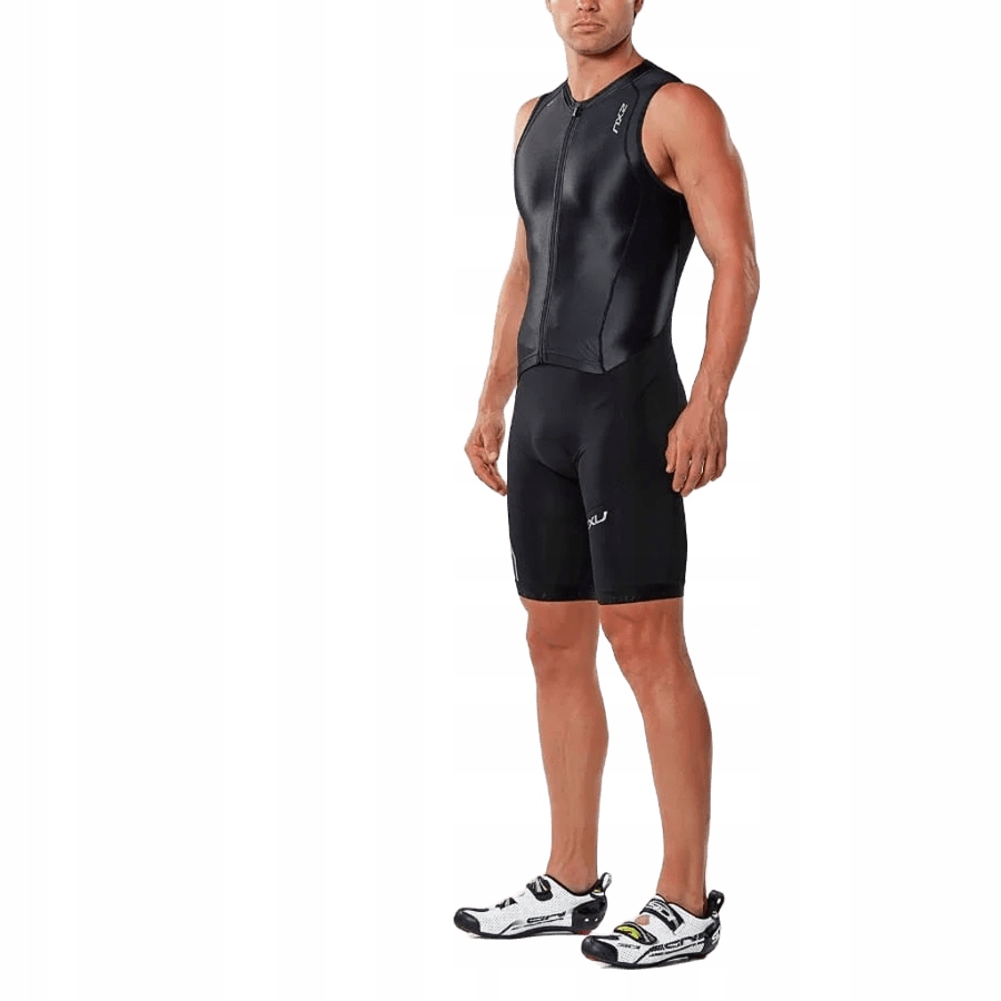 2XU pánský triatlonový oblek Compression Full Zip, černý (Velikost S)