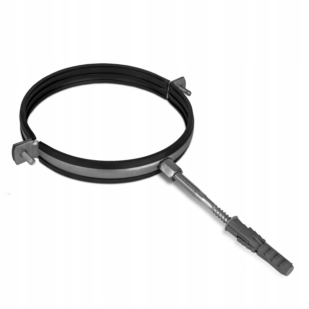 OBEJMA DO RURY Z GUMĄ 4" METALOWY UCHWYT