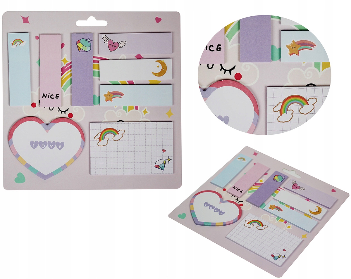 KOLOROWE KARTECZKI SAMOPRZYLEPNE MEMO 200 sztuk