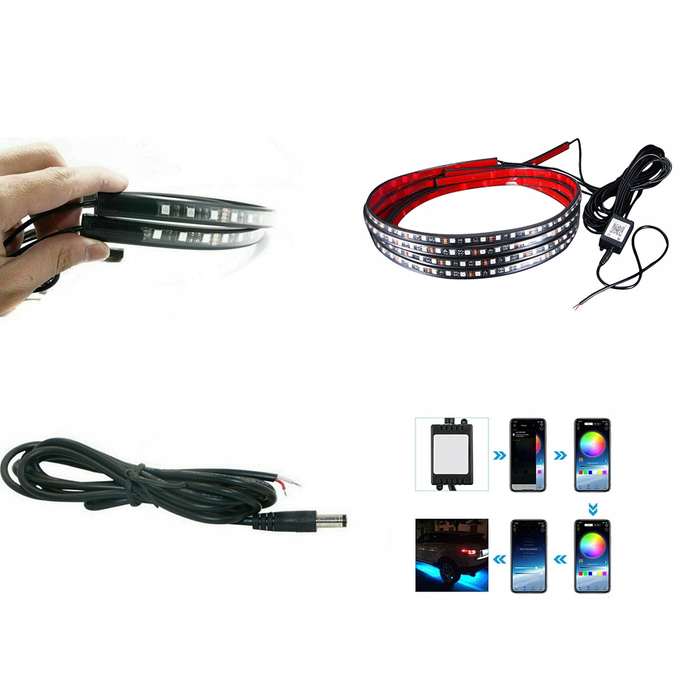 PODŚWIETLENIE PODWOZIA LED RGB LAMPKI POD SAMOCHÓD AUTO + PILOT APPka