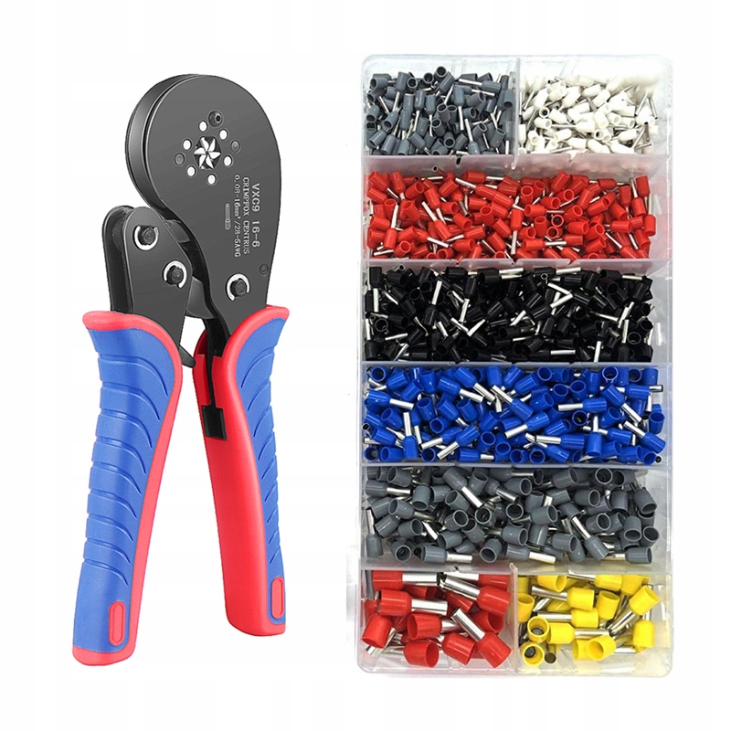 HSC8 16-6 0.08-16mm Hexagonal Ratcheting Crimper with 1200PCS Terminals