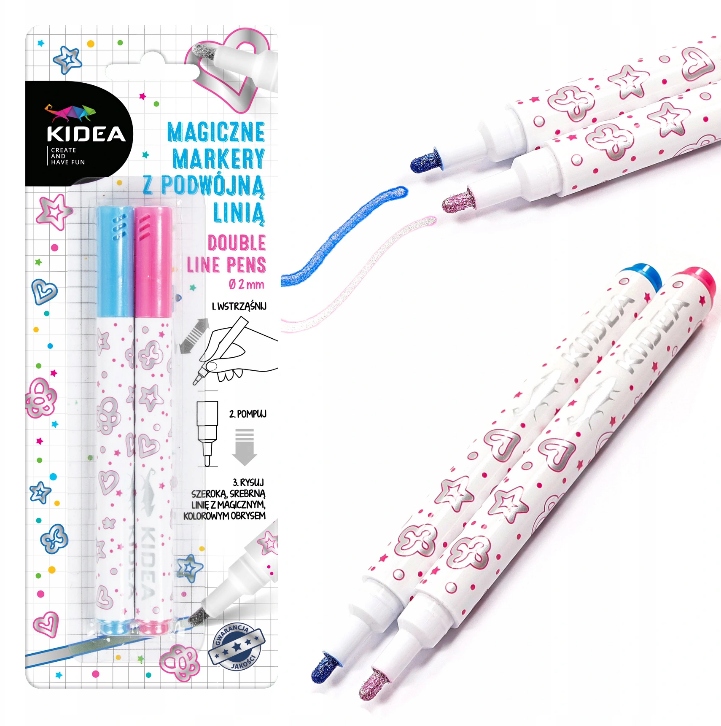 MAGICZNE MARKERY Z PODWÓJNĄ LINIĄ KIDEA EAN (GTIN) 5901130077724