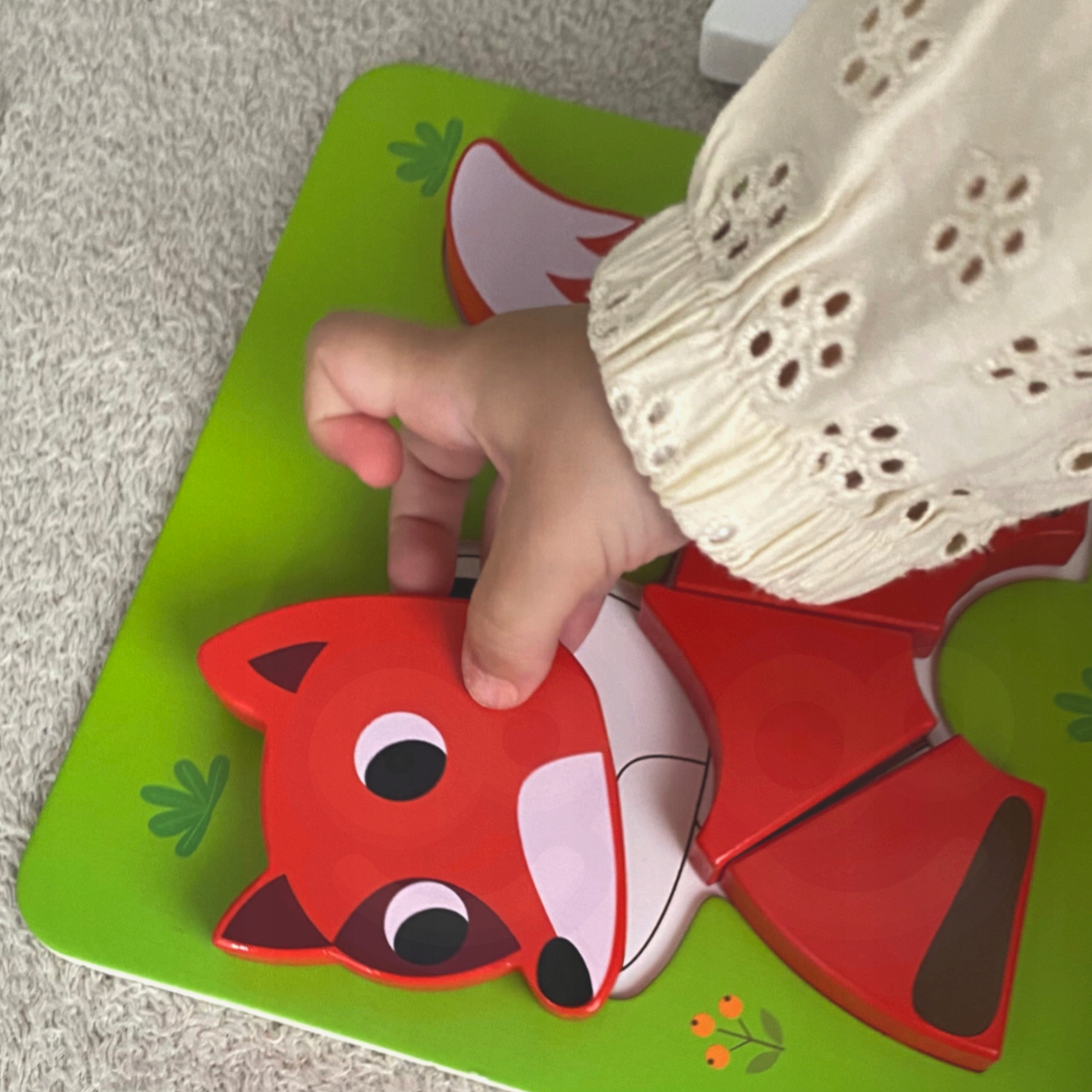 UKŁADANKA DREWNIANA KLOCKI ZWIERZĄTKA MONTESSORI FSC WOOPIE GREEN Kod producenta 49683