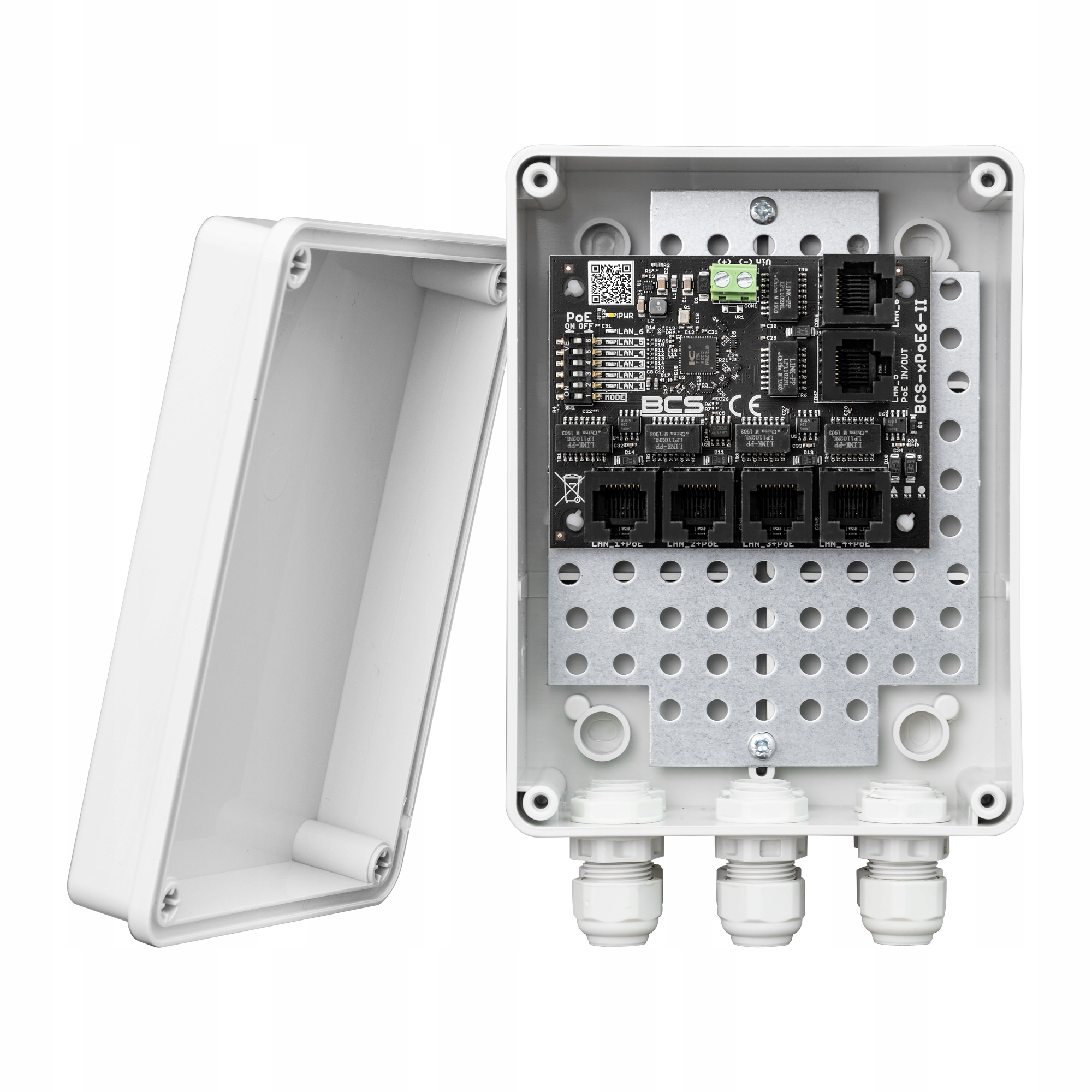 Switch PoE BCS-xPoE6/S 6-portový 4xPoE 2xLAN