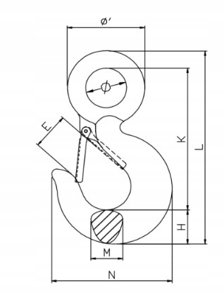 HAK DO LINY STALOWEJ WYCIĄGARKI ZBLOCZE 15 TON Waga produktu z opakowaniem jednostkowym 0.1 kg
