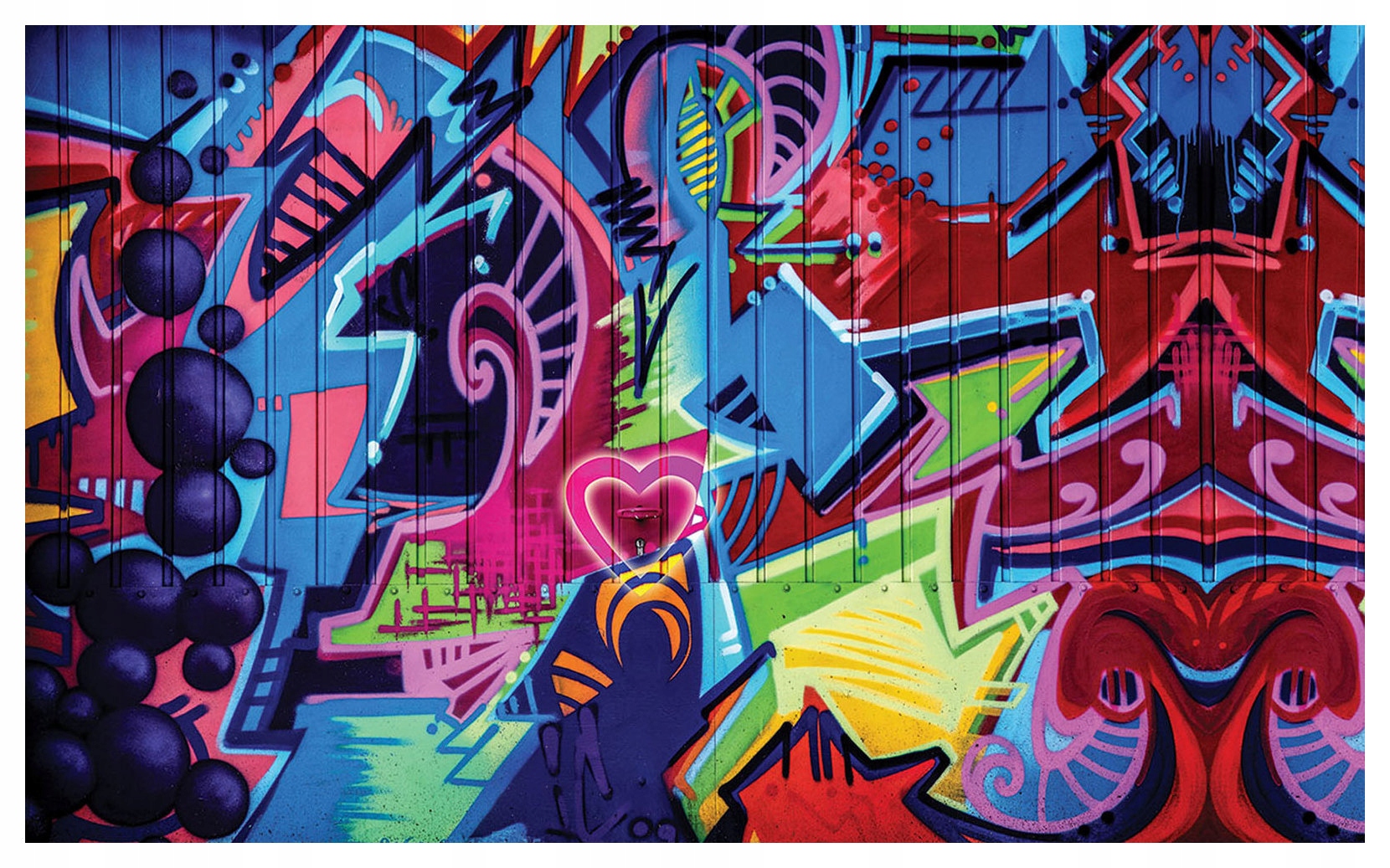 Fototapeta Abstraktní graffiti Barevná vinylová exploze 254x184 lepidlo