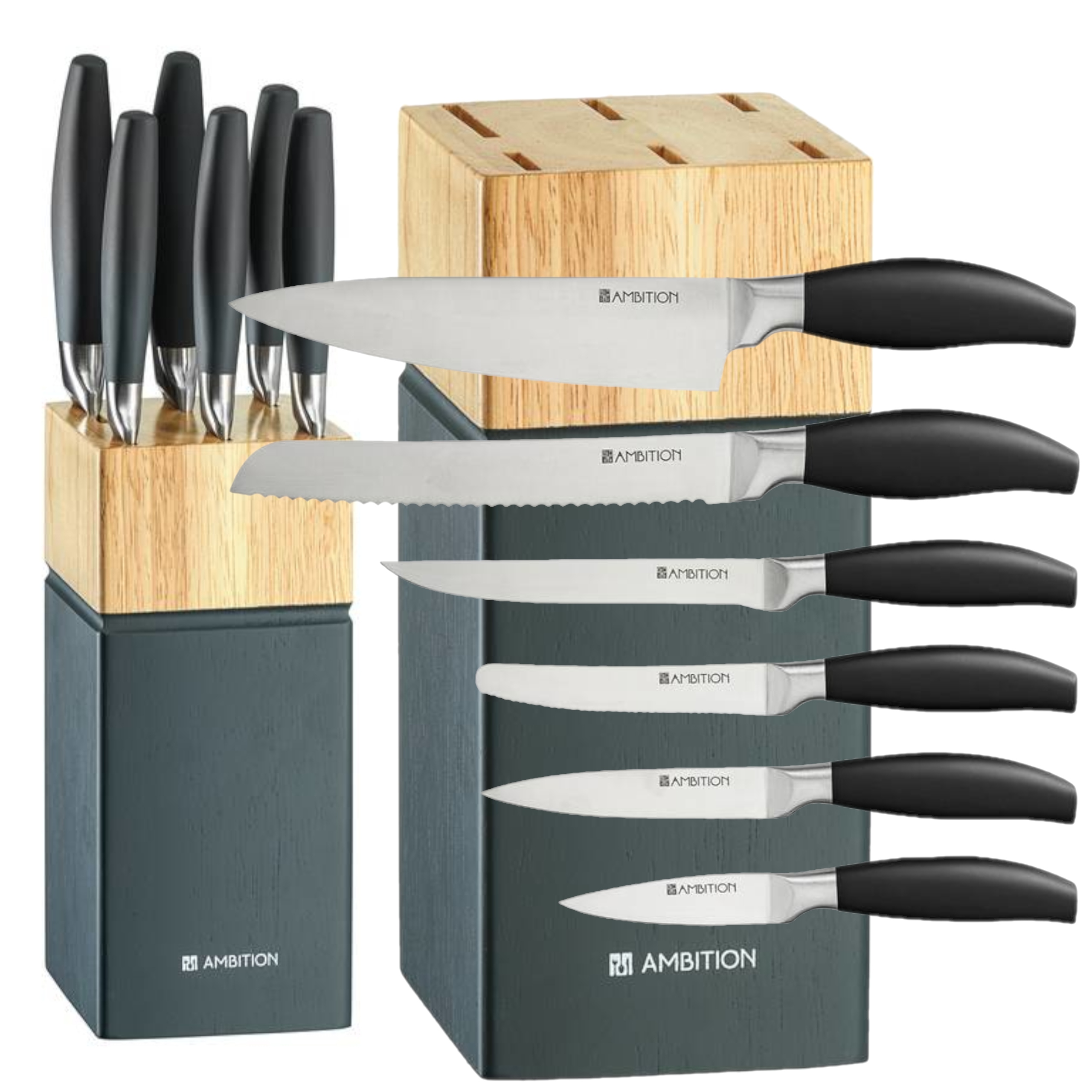 

Zestaw Komplet Noży W Bloku Ambition Silvery 7 Ele