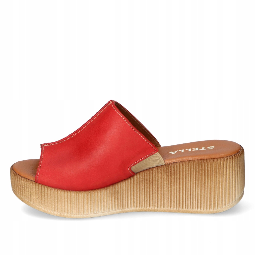 Klapki Stella na koturnie Czerwone 39 Marka inna