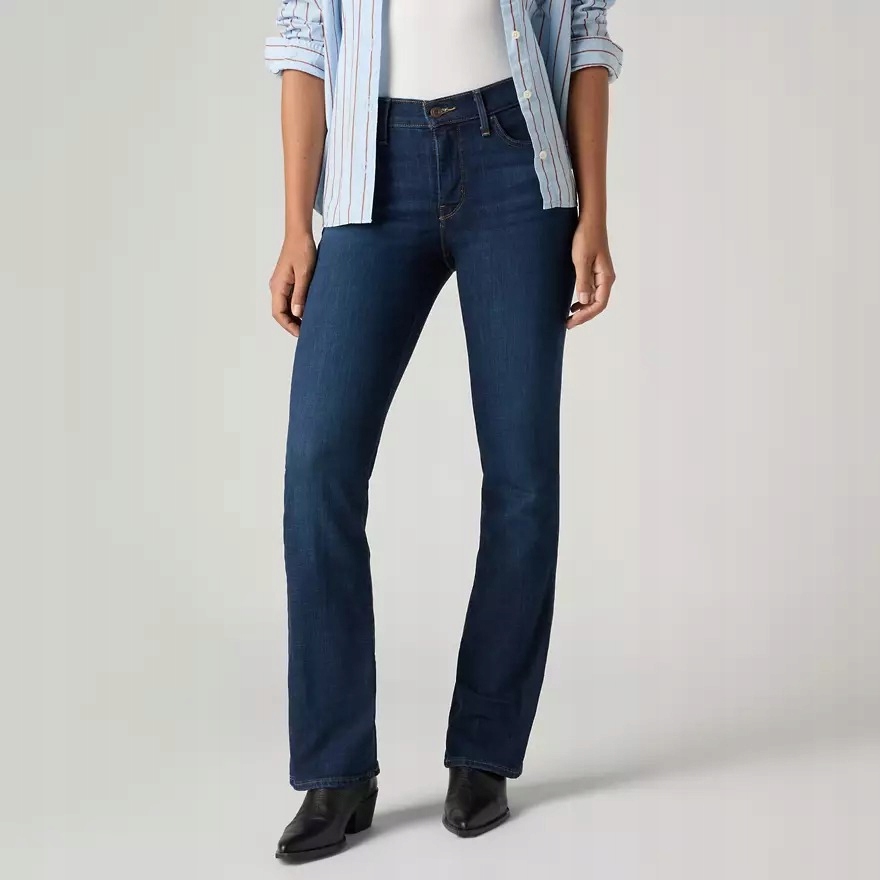 Levis Dámské Úzké Nohavice Tmavě Modré 315 Shaping Bootcut 26/30 7EA