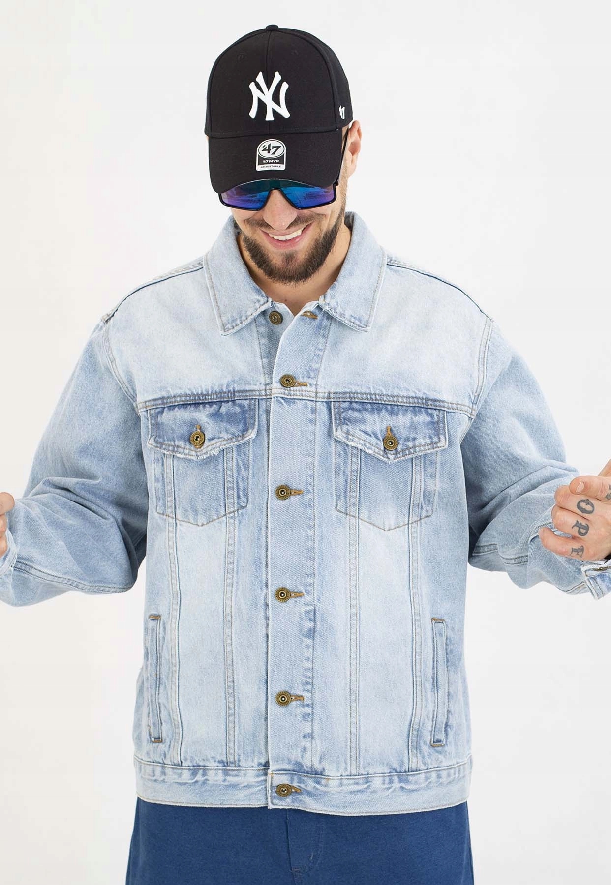 Bunda Prosto Civil modrá džínová