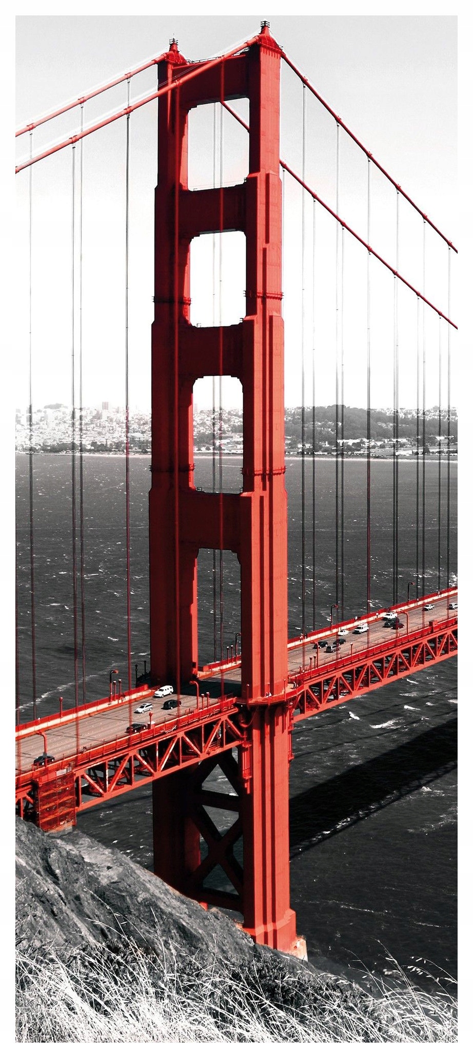 Samolepka Fototapeta Most šedý městská elegance monochromatický 91x211