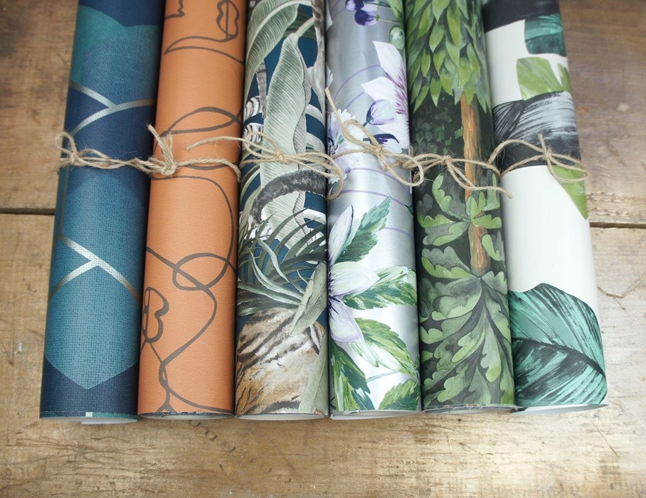 TAPETA WYSOKIEJ JAKOŚCI ROŚLINNO ZWIERZĘCA SŁONIE Szerokość produktu 53 cm