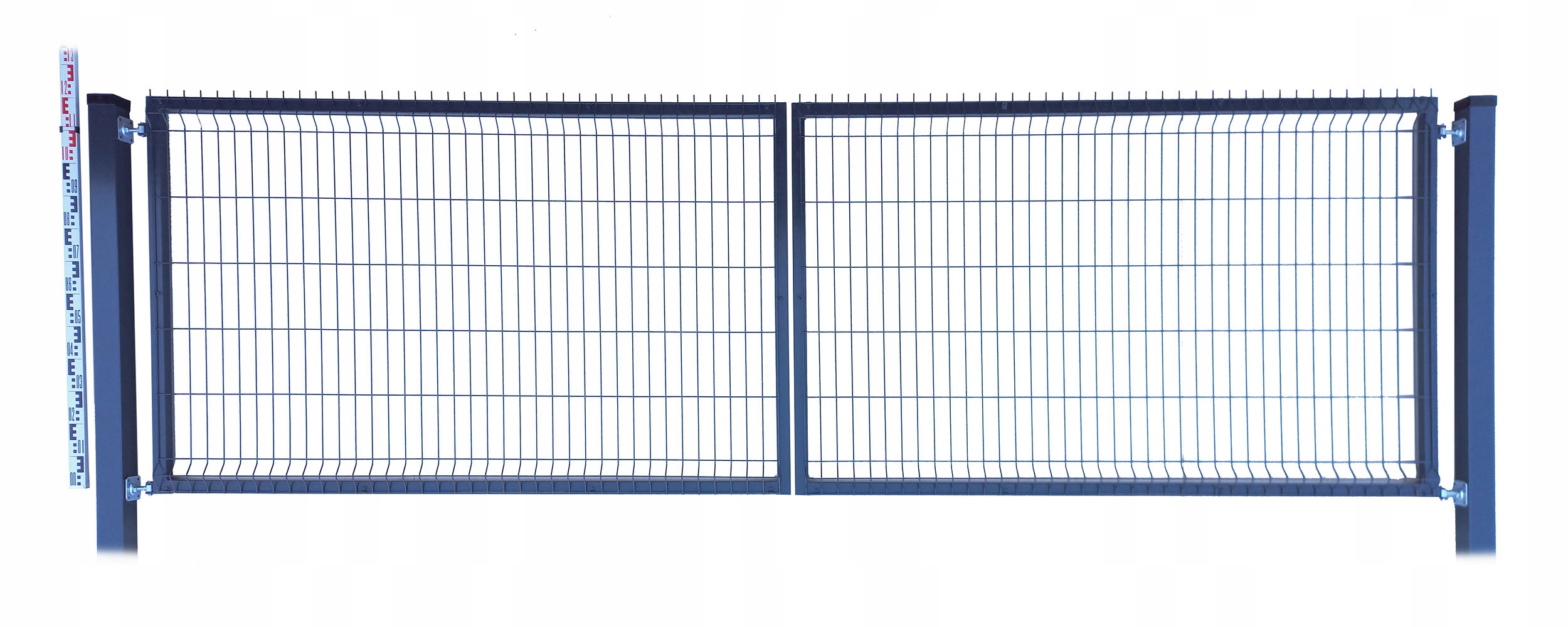 Panelová Brána 120 cm antracit grafit dva Sloupky RAL7016 dvoukřídlá 123 cm