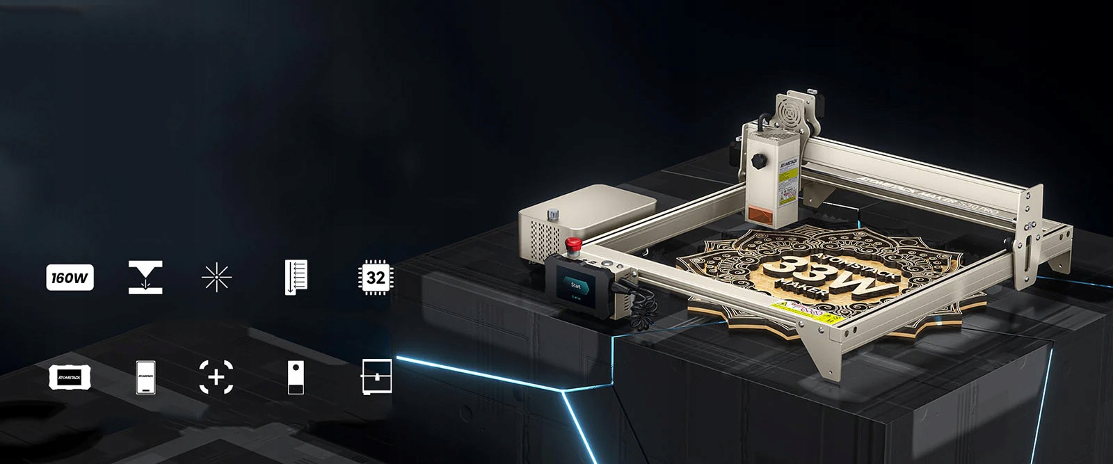 Grawer laserowy DIY ATOMSTACK S30 PRO 160W+XL Pad Model ATOMSTACK S30 PRO+XL Pad