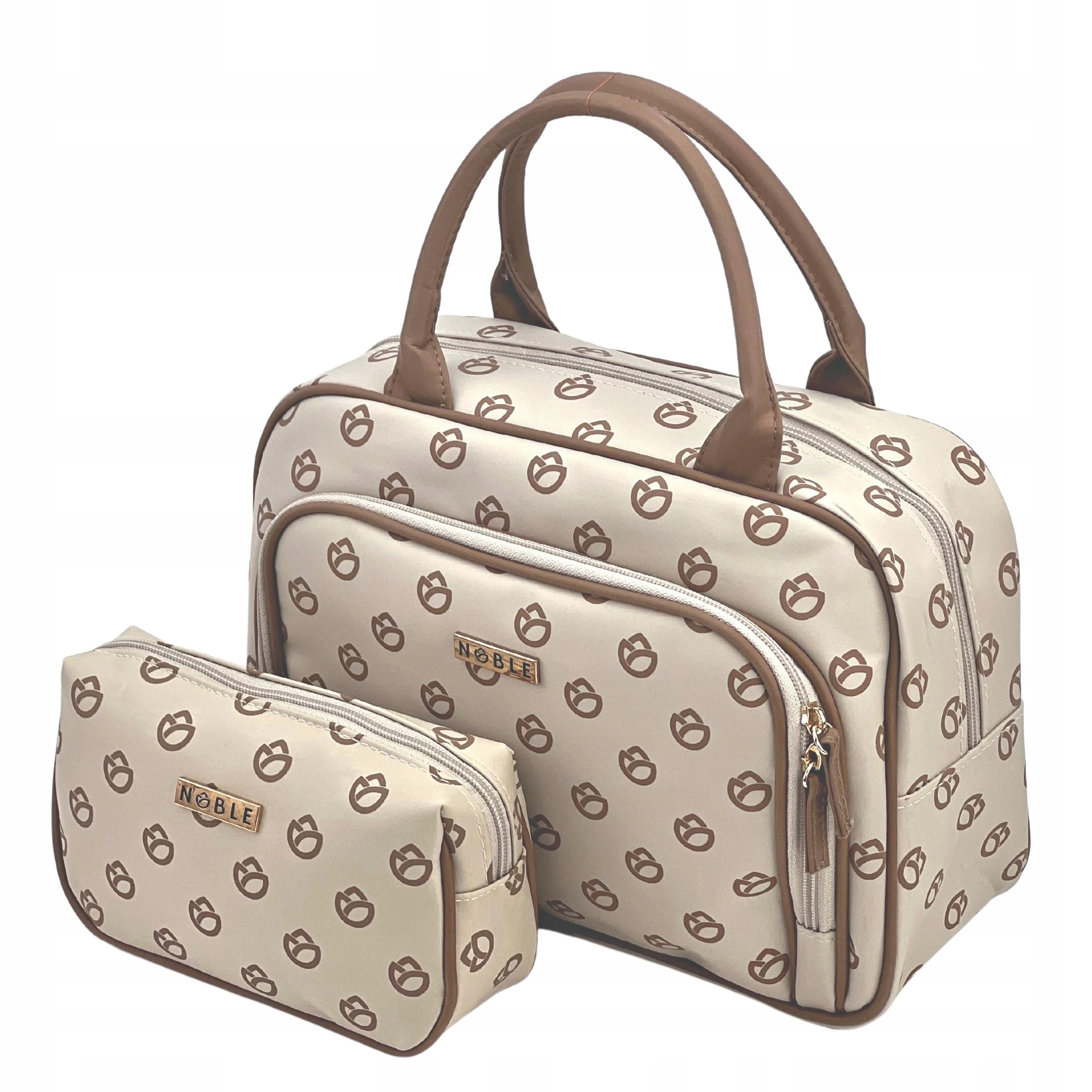 Zestaw Kosmetyczek Duża Mała Kosmetyczka Damska Podróżna Na Kosmetyki Noble