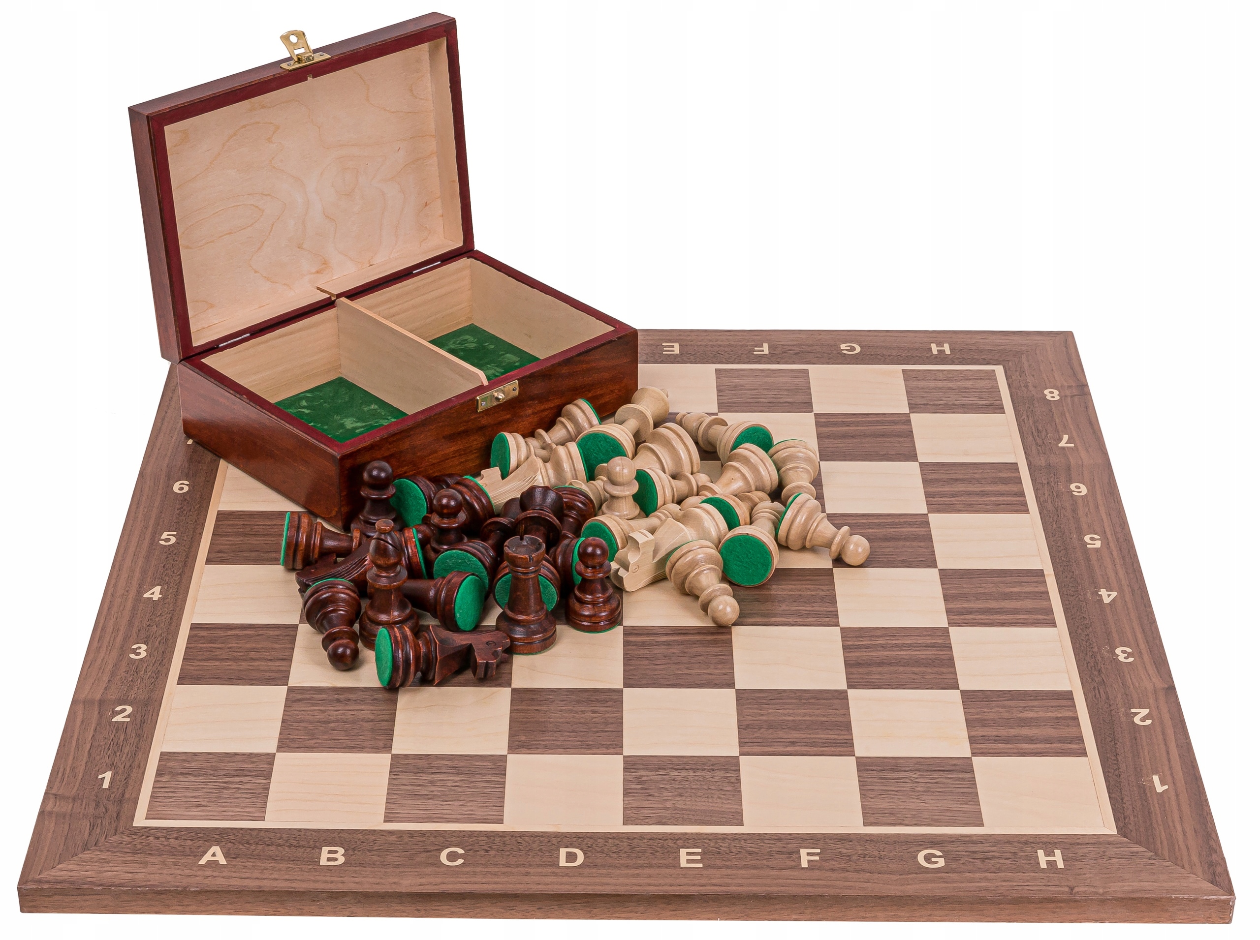 SQUARE - Zestaw Szachy drewniane - Nr 6 - ORZECH Rodzaj szachy drewniane turniejowe