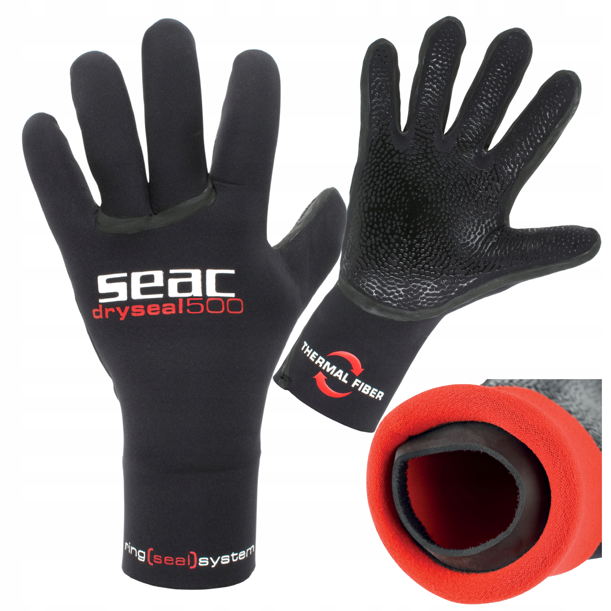 Neoprenové potápěčské rukavice 5 mm Seac Dryseal teplé a suché S