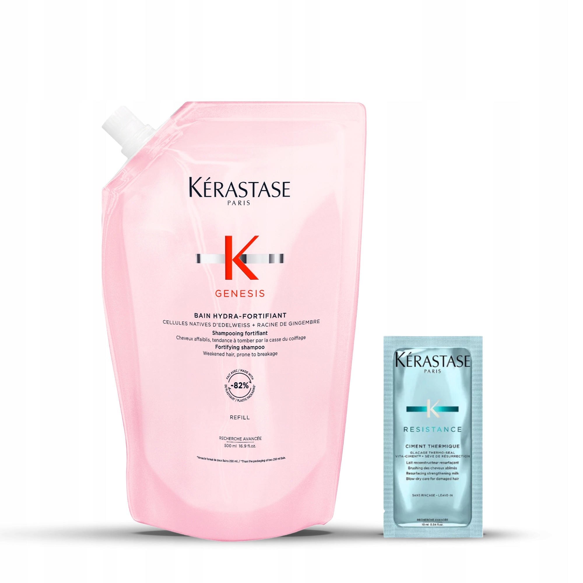 Kérastase Genesis Szampon Nawilżający Włosy Wypadające Refill 500ml+Prezent