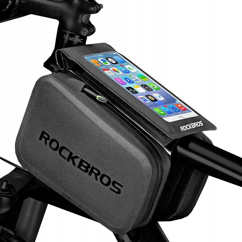 Cyklistická brašna na rám, Rockbros AS-006BK, taška na pouzdro pro chytrý telefon na kolo
