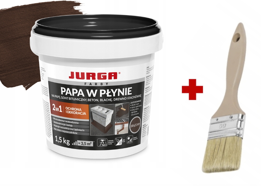 Papa w płynie Jurga 1,5 kg BRĄZOWA PĘDZEL GRATIS (opakowanie zastępcze)
