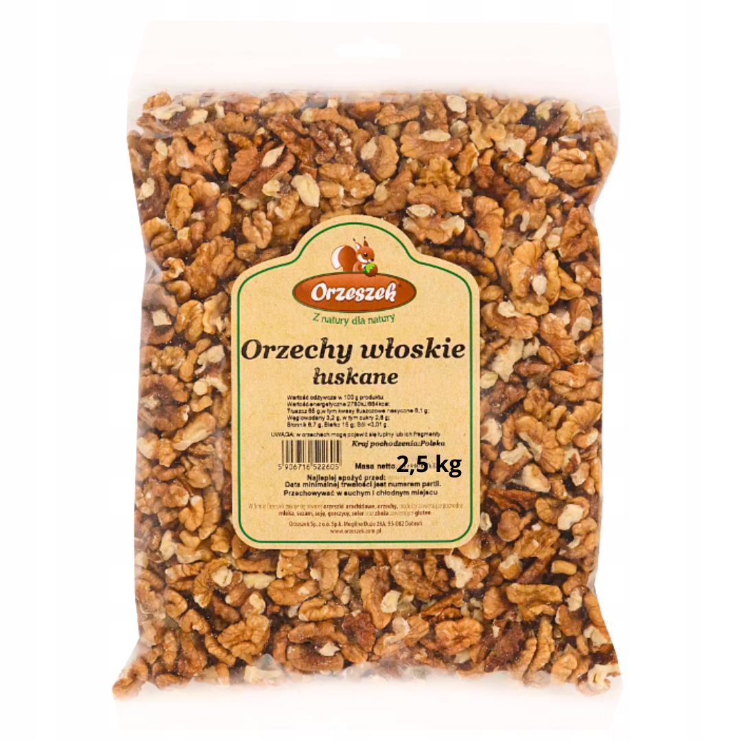 Levně Vlašské ořechy loupané 2,5 kg Orzeszek