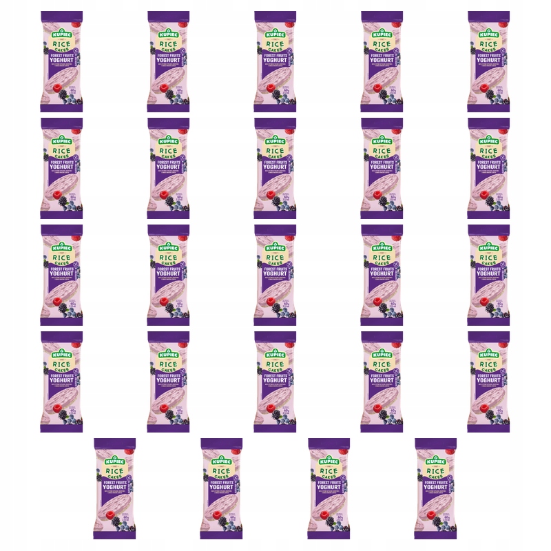 Kupiec Rýžové oplatky v jogurtové polevě s příchutí lesních plodů 60 g X24