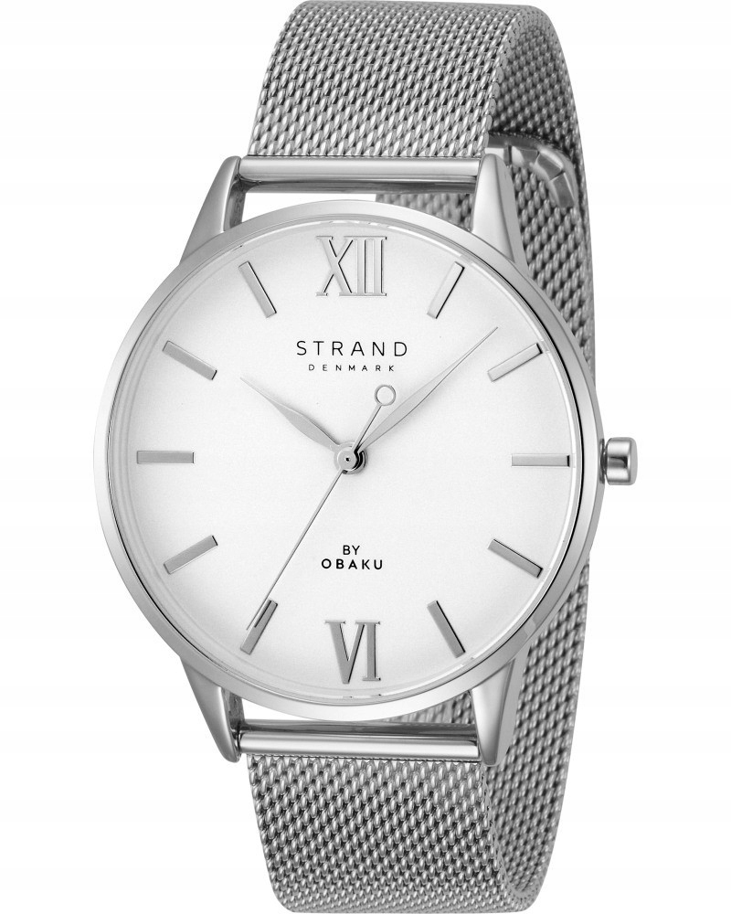 Nový Originální Pánské hodinky Strand by Obaku S747GXCIMC-DNO stříbrné