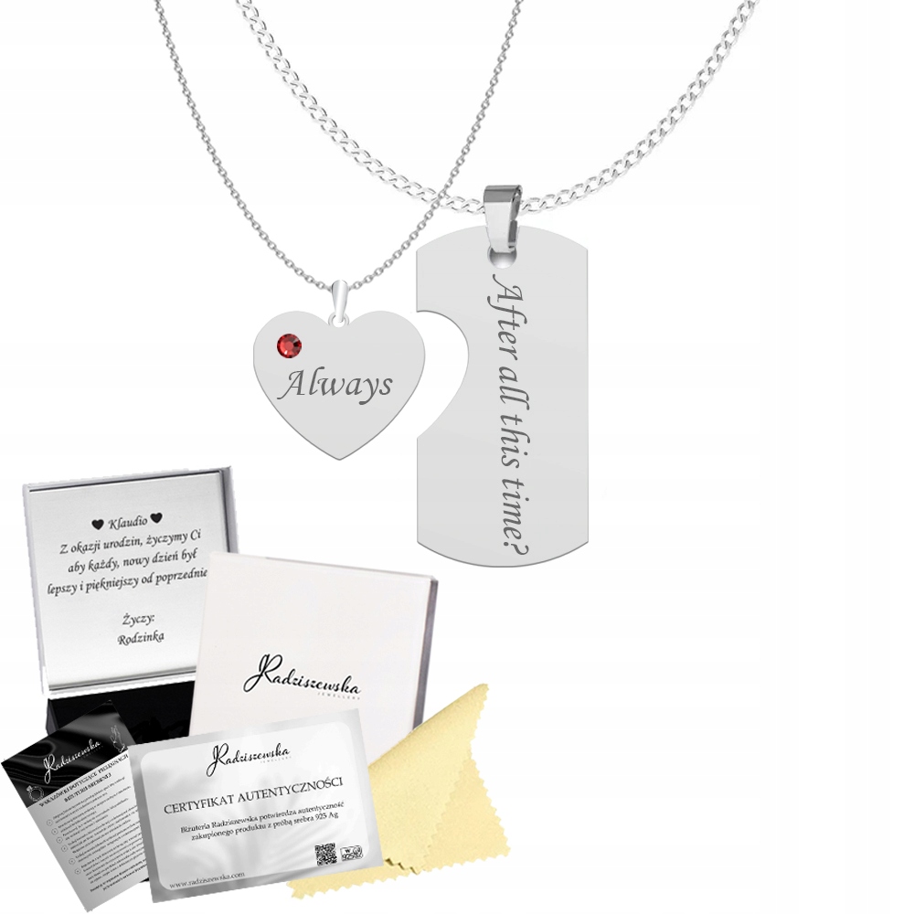 Náhrdelníky Pro Páry O Lásce K Valentýnu Dárek Stříbro 925 Přání Grawe