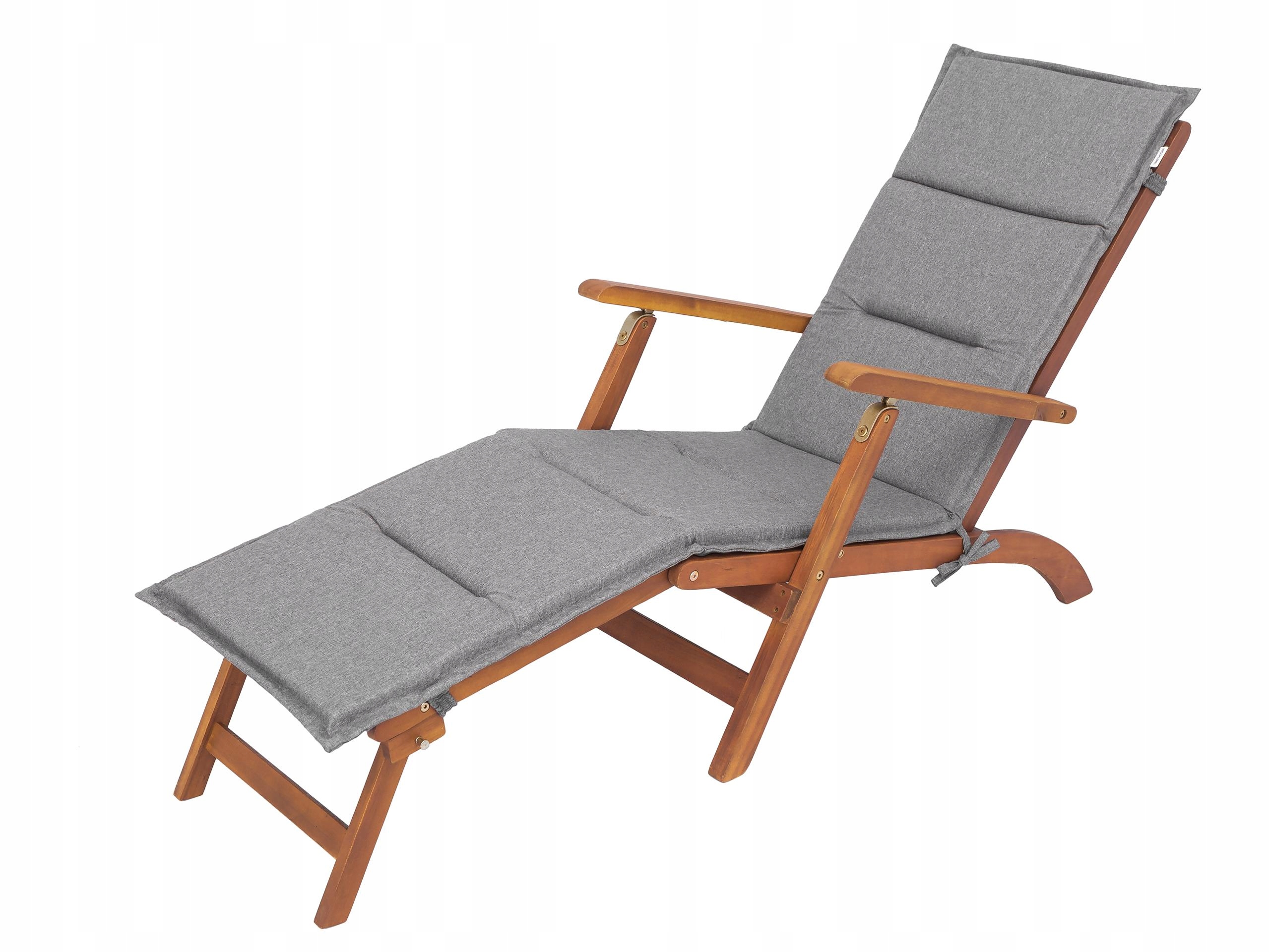 Polštář na zahradní a plážové lehátko Grafit 182x42 cm